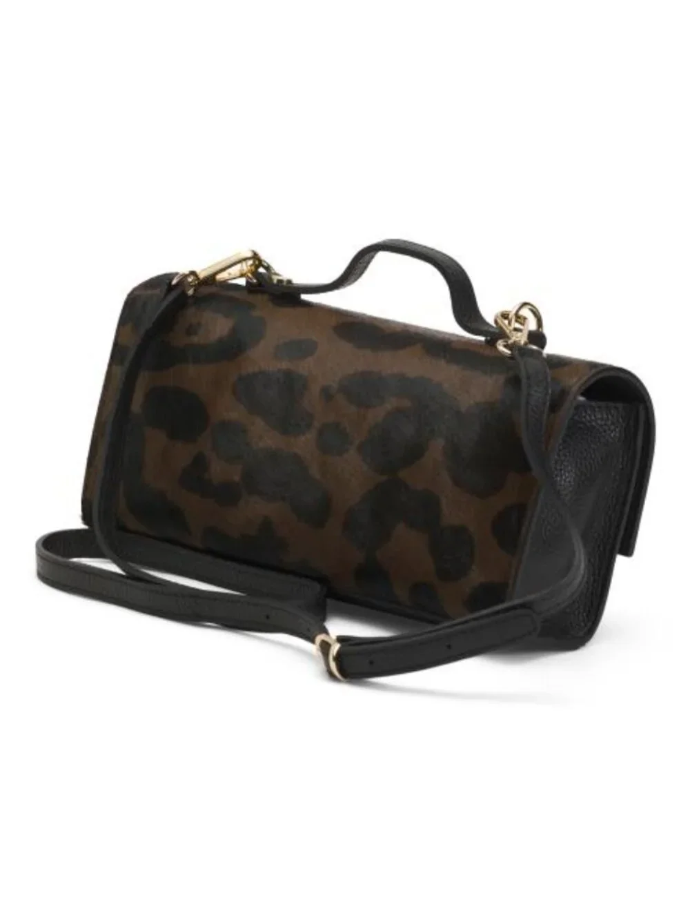 DIVINA FIRENZE Made In Italy Leather Clutch With Top Carry Handle